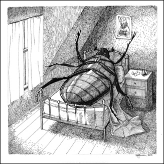 Gregor Samsa förvandlad till skalbagge